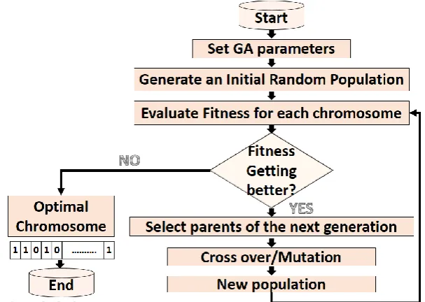 Fig. 4. Details of the Genetic Algorithm (GA) proposed for feature selection at the training phase