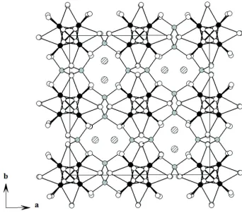Figure 2View of Cs0.49NbPS6 along the c axis. Atoms are as marked in Fig. 1. 