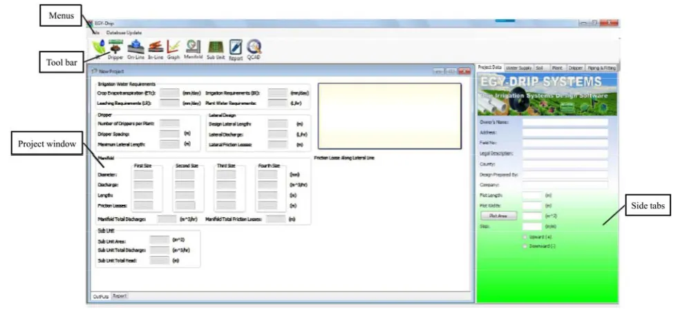 Figure 3  The main window of EGY-DRIP program 