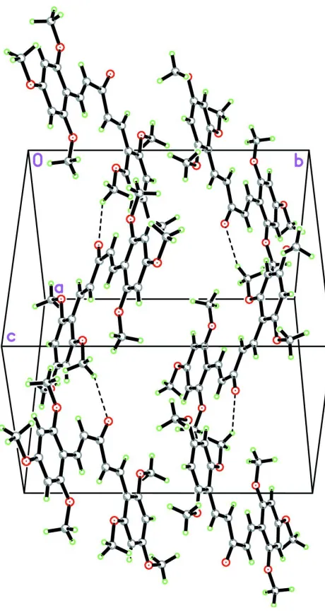 Figure 2The crystal packing of the title compound showing the zigzag chains along the c axis