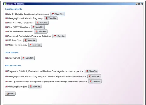 Figure 10 Training section: Training documents are accessible without password for individual or group learning sessions