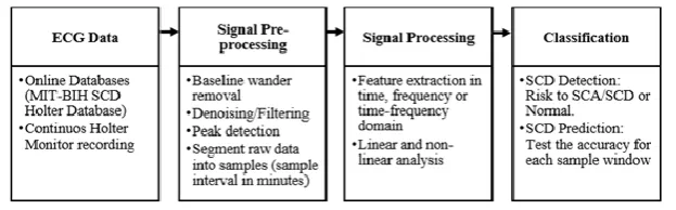 Fig. 2. Stages of SCD detection or prediction models 