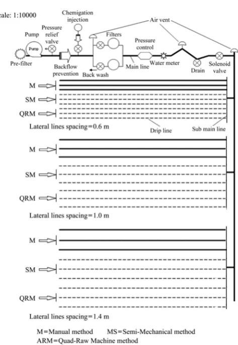 Figure 6  Experiment’s layout of installation of the subsurface 