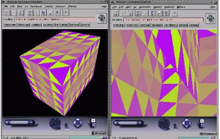 Fig. 1. Fractal generated three-dimensional terrain (flat and wavy). 