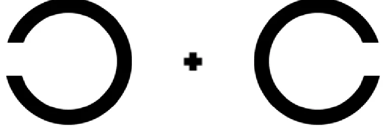 Figure 2.2: Demonstration of edge completion in the presence of a blind spot.