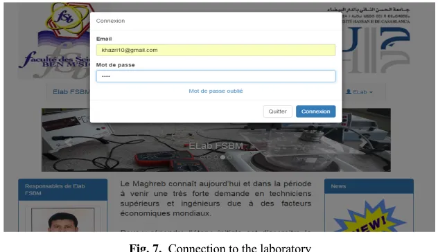 Fig. 7. Connection to the laboratory 