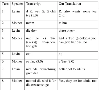 Table 1 The TUC® example. Participants: Levin, mother  