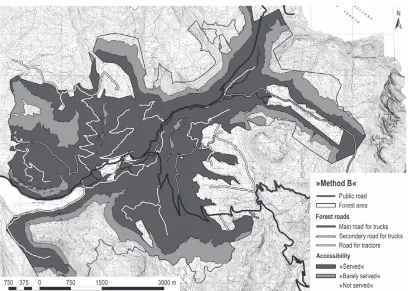 Fig. 2 Results of »Method A« applied to Paneveggio forest