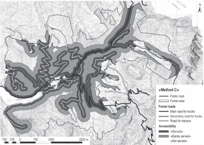 Fig. 4 Results of »Method C« applied to Paneveggio forest