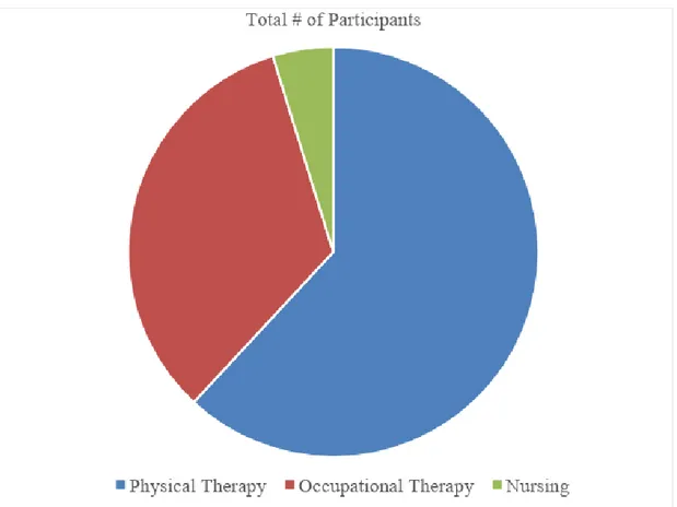 Figure 1. Number of Participants in the Study from Each Healthcare Professional Program 