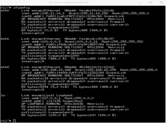 Fig. 9. Running Configuration pc2.startup 