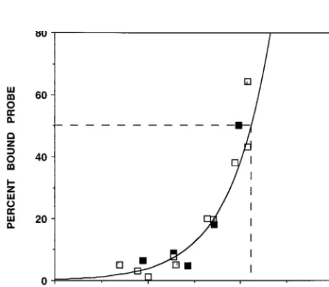 FIG. 4. Afﬁnity of binding of PB1 to vRNA. In vitro RNA-binding assayswere carried out as described in the legend to Fig