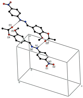 Figure 2Partial packing view showing the formation of dimer through N-H···O hydrogen bonds shown as dashed lines