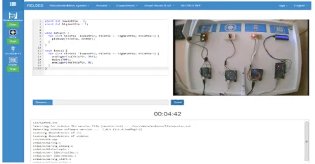 Fig. 6. RELDES experiments web-interface 