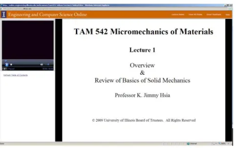 Figure 3. An example of an online lecture in engineering at 