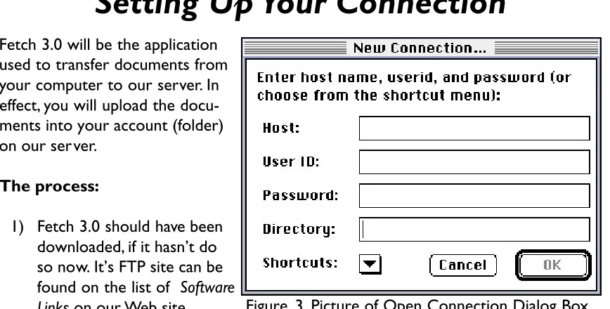 Figure. 3. Picture of Open Connection Dialog Box
