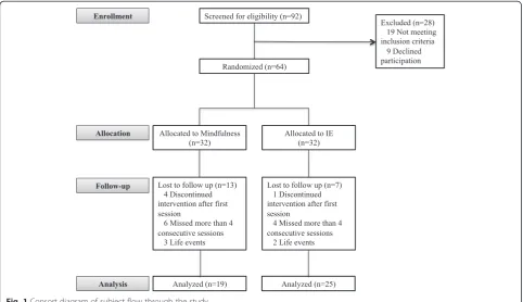 Fig. 1 Consort diagram of subject flow through the study