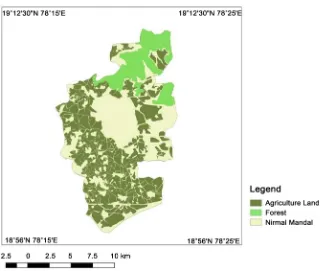 Figure 5. Agriculture land of Nirmal Mandal, Adilabad, Telangana, India. 