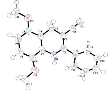 Figure 1(Farrugia, 1997) the structure of the title compound with the atomic labelling scheme