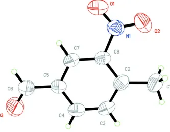 Figure 1The molecular structure of the title compound with the atom numbering scheme. Displacement ellipsoids are drawn at the 