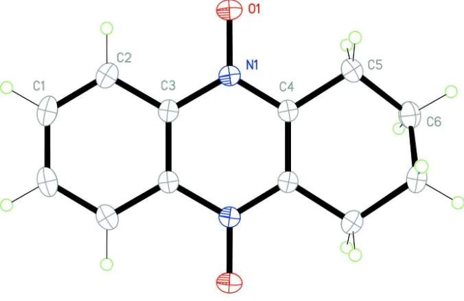 Figure 1A view of the title compound with displacement ellipsoids are drawn at the 30% probability level