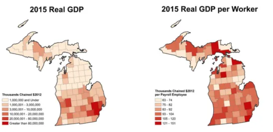 Figure 3. Michigan County-Level GDP 