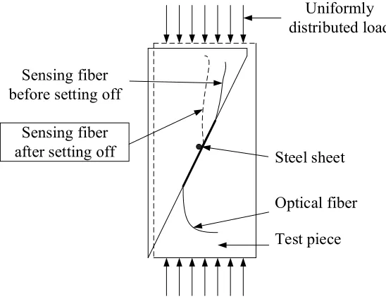 Fig. 5. Layout of interface slip model of optical fiber sensing interface 