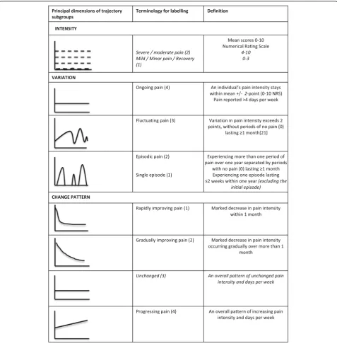 Fig. 2 Trajectory definitions as defined by Kongsted et al., modified for the present study to include the initial episode