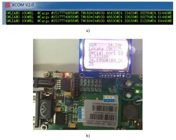 Fig. 8. a Wireless transceiver module testing b Information collecting terminal testing 