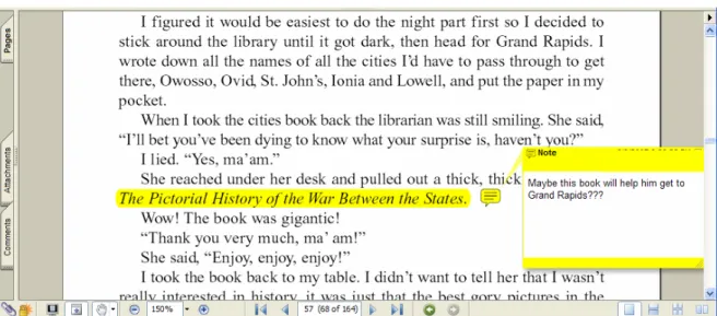 Figure 4.2  Note Tool and Highlight Text Tool 