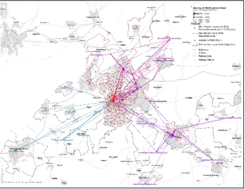 Figure 25: Travel to work area in the WE sub-region. 