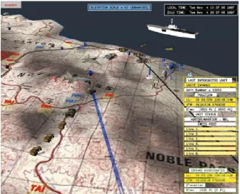 Figure 2.1: Dragon visualization. Assets are displayed as three dimensional models on a terrainmap