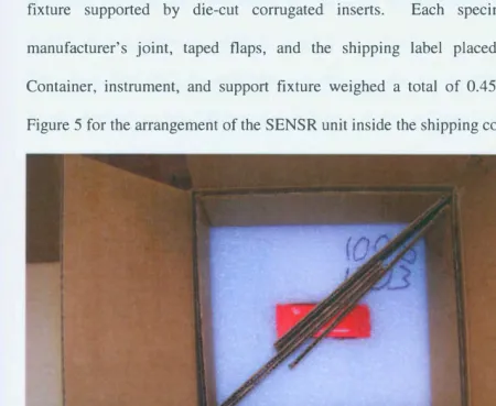 Figure 5 for the arrangement of the SENSR unit inside the shipping container. 