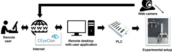 Fig. 4. Ways of communication in the remote system 