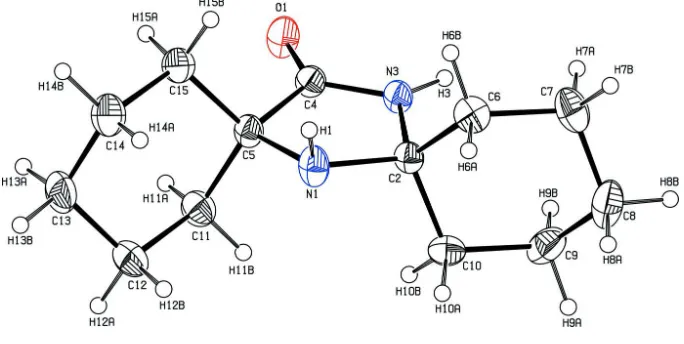 Figure 1The molecular structure of the title compound. Displacement ellipsoids are drawn at the 30% probability level
