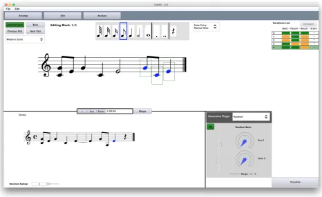 Figure 1. The arrange view in IGME.