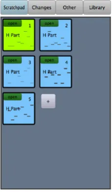 Figure 6. Scratchpad for creating musical ideas.