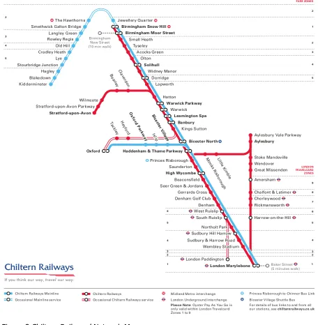 Figure 2 Chiltern Railways’ Network Map 