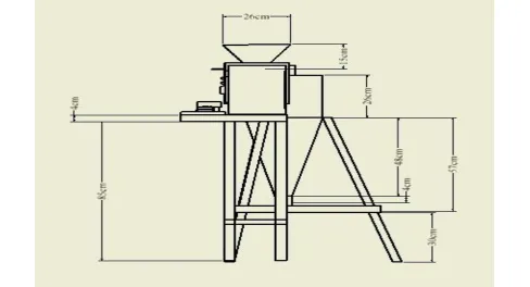 Figure 7  Side view of the flash dryer 