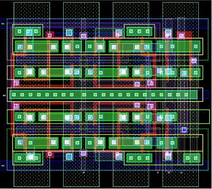 Figure 3-9: 16-1 Multiplexer Physical Layout 