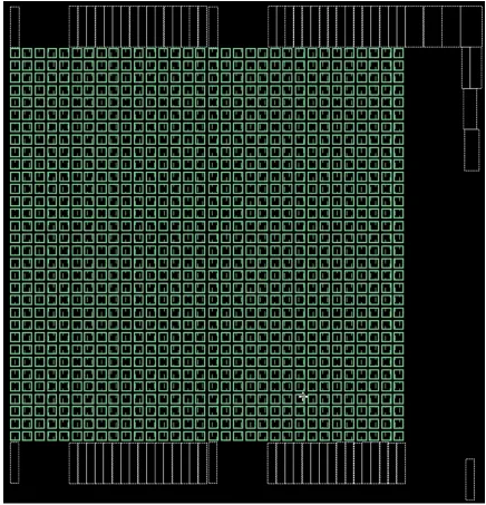 Figure 3-13: Metrology Pad - Displaying Top-Layer Metal – 102.96 µm x 102.96 µm 