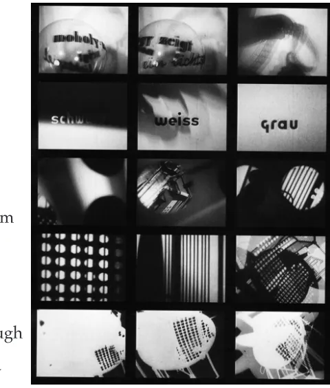 Fig. 2.5  Laszlo Moholy-Nagy; changing light patterns on the walls of Light Play: Black, White, and Grey Stills, 1930