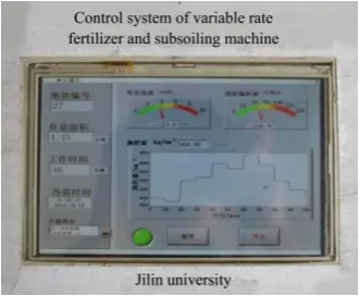 Figure 4  Variable rate fertilization controlling interface 