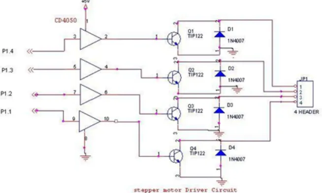 Fig. 7. Stepper motor driver circuit using TIP122 