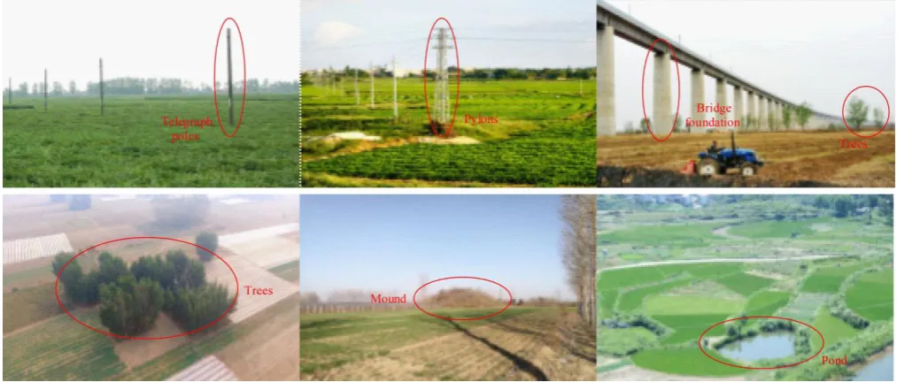 Figure 5  Common obstacles in farmland 