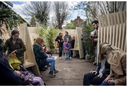 Figure 1. Ebenezer Gate Pocket Park, Bristol Community/University co-design project (Image: Marcus  Way, 2016)