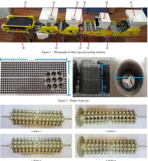 Figure 1  Photograph of roller-type pot-seeding machine 