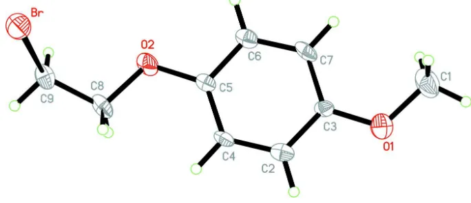Figure 1The molecular structure of (I), with the atom-numbering scheme. Displacement ellipsoids are drawn at the 30% 