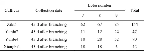 Figure 1  Description of Ricinuscommunis L. leaf used in this study 