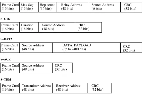 Fig. 5.Control and data packet headers for Simple Path Access Control
